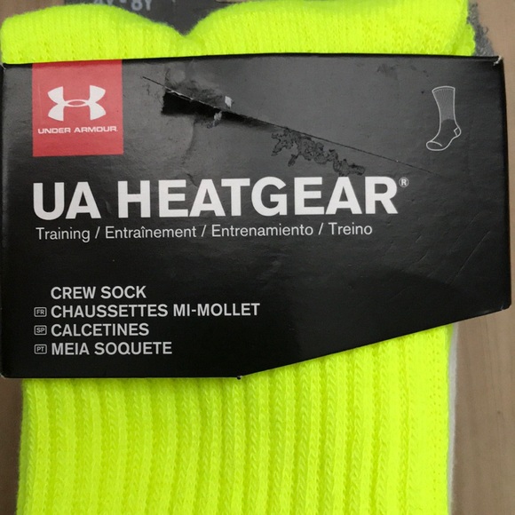 NWT UA Under Armour HeatGear 3-pack Crew Socks M - Picture 4 of 8